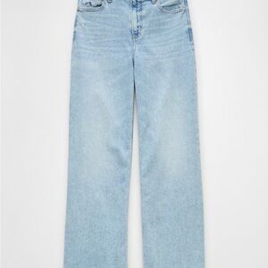 AE Dreamy Drape Stretch Super High-Waisted Baggy Wide-Leg Jean